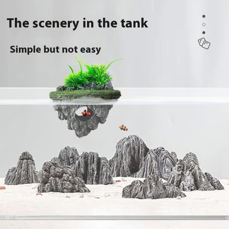 Transform Your Aquarium with Floating Stone Ornaments
