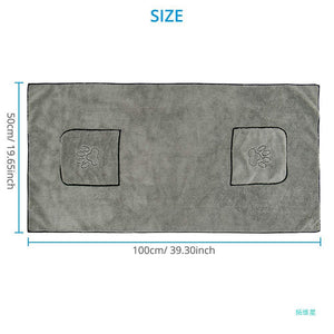 Transform Bath Time with the Super Absorbent Large Pet Bathrobe Towel